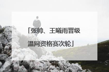 张帅、王曦雨晋级温网资格赛次轮