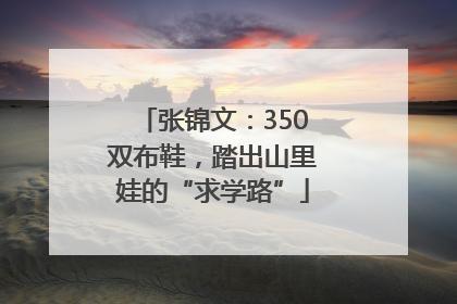 张锦文：350双布鞋，踏出山里娃的“求学路”