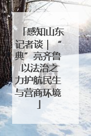 感知山东记者谈｜“典”亮齐鲁 以法治之力护航民生与营商环境