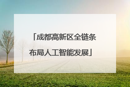 成都高新区全链条布局人工智能发展
