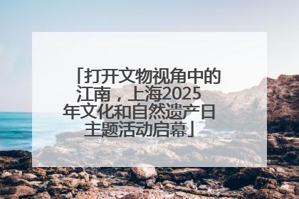 打开文物视角中的江南，上海2025年文化和自然遗产日主题活动启幕