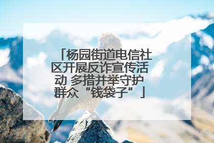 杨园街道电信社区开展反诈宣传活动 多措并举守护群众“钱袋子”