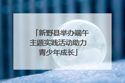 新野县举办端午主题实践活动助力青少年成长