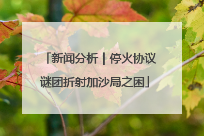 新闻分析｜停火协议谜团折射加沙局之困