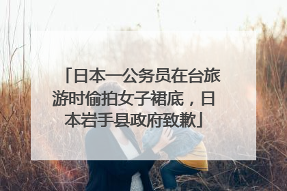 日本一公务员在台旅游时偷拍女子裙底，日本岩手县政府致歉