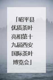 昭平县优质茶叶亮相第十九届西安国际茶叶博览会