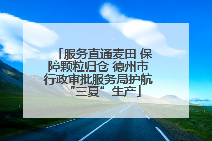 服务直通麦田 保障颗粒归仓 德州市行政审批服务局护航“三夏”生产