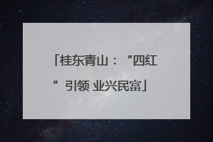桂东青山：“四红”引领 业兴民富