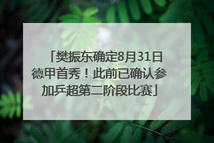 樊振东确定8月31日德甲首秀！此前已确认参加乒超第二阶段比赛