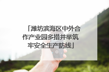 潍坊滨海区中外合作产业园多措并举筑牢安全生产防线
