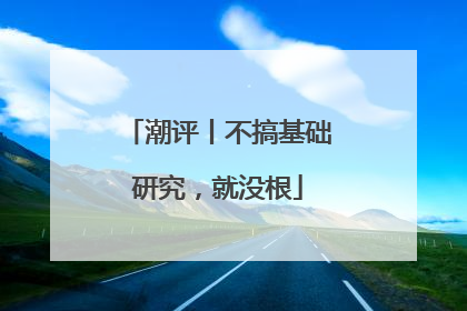 潮评丨不搞基础研究，就没根