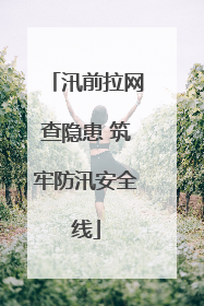 汛前拉网查隐患 筑牢防汛安全线