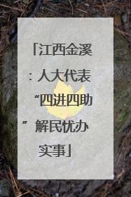 江西金溪：人大代表“四进四助”解民忧办实事