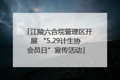 江陵六合垸管理区开展 “5.29计生协会员日”宣传活动