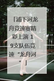 浦下河龙舟竞速赛精彩上演 19支队伍竞速“龙舟河”