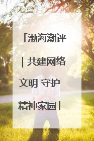 渤海潮评｜共建网络文明 守护精神家园