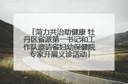 菏力共治助健康 牡丹区省派第一书记和工作队邀请省妇幼保健院专家开展义诊活动