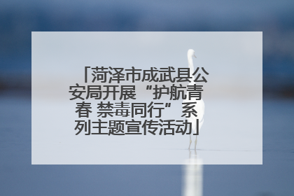 菏泽市成武县公安局开展“护航青春 禁毒同行”系列主题宣传活动