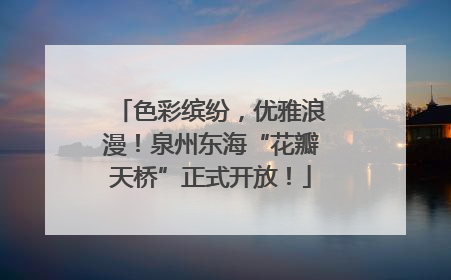 色彩缤纷，优雅浪漫！泉州东海“花瓣天桥”正式开放！