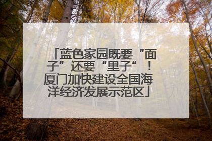 蓝色家园既要“面子”还要“里子”！厦门加快建设全国海洋经济发展示范区