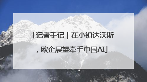 记者手记｜在小镇达沃斯，欧企展望牵手中国AI