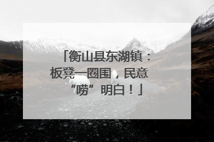 衡山县东湖镇：板凳一圈围，民意“唠”明白！