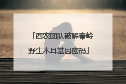 西农团队破解秦岭野生木耳基因密码