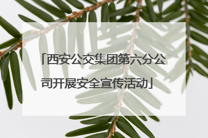 西安公交集团第六分公司开展安全宣传活动