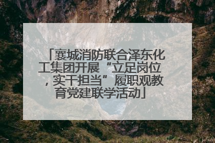 襄城消防联合泽东化工集团开展“立足岗位，实干担当”履职观教育党建联学活动