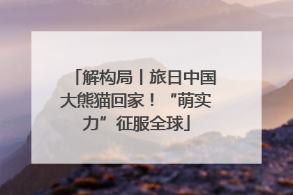 解构局丨旅日中国大熊猫回家！“萌实力”征服全球