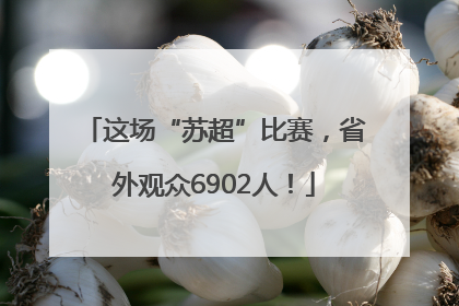 这场“苏超”比赛，省外观众6902人！