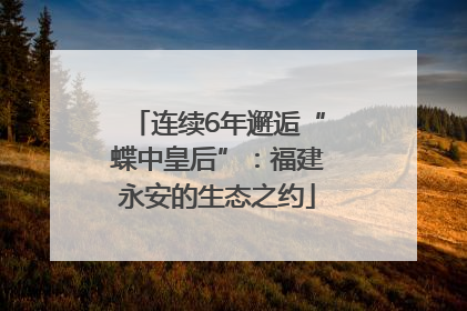 连续6年邂逅“蝶中皇后”：福建永安的生态之约