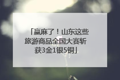 赢麻了！山东这些旅游商品全国大赛斩获3金1银5铜