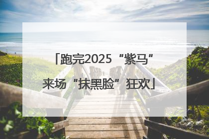 跑完2025“紫马” 来场“抹黑脸”狂欢