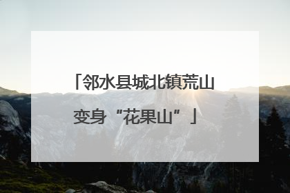 邻水县城北镇荒山变身“花果山”