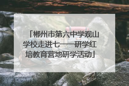郴州市第六中学观山学校走进七一一研学红培教育营地研学活动
