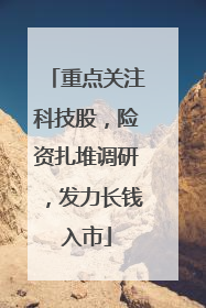 重点关注科技股，险资扎堆调研，发力长钱入市
