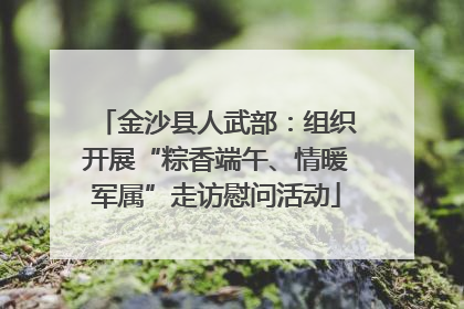 金沙县人武部：组织开展“粽香端午、情暖军属”走访慰问活动