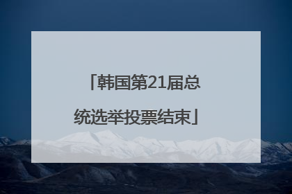 韩国第21届总统选举投票结束