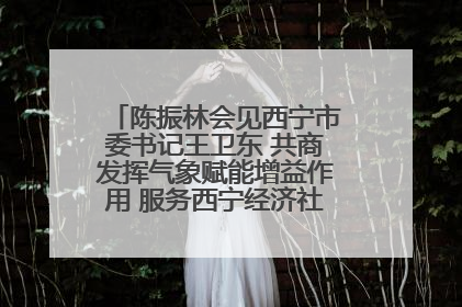 陈振林会见西宁市委书记王卫东 共商发挥气象赋能增益作用 服务西宁经济社会高质量发展