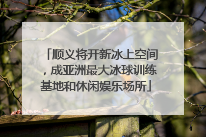 顺义将开新冰上空间，成亚洲最大冰球训练基地和休闲娱乐场所