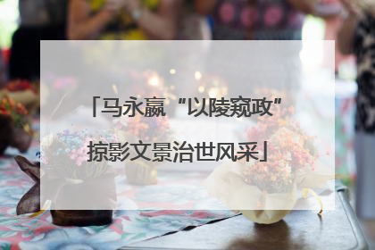 马永嬴“以陵窥政” 掠影文景治世风采
