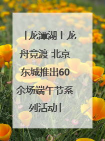 龙潭湖上龙舟竞渡 北京东城推出60余场端午节系列活动