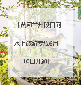 黄河兰州段日间水上旅游专线6月10日开通