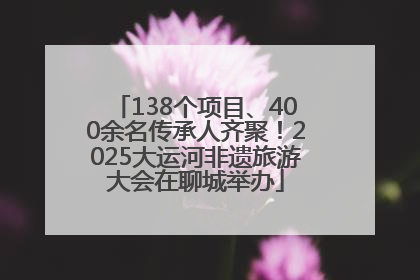 138个项目、400余名传承人齐聚！2025大运河非遗旅游大会在聊城举办