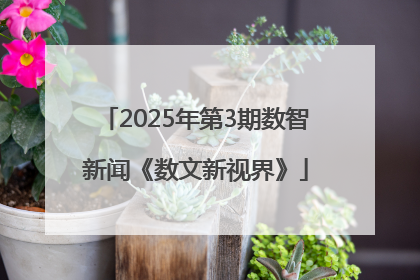 2025年第3期数智新闻《数文新视界》