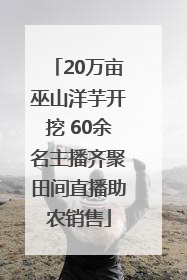 20万亩巫山洋芋开挖 60余名主播齐聚田间直播助农销售