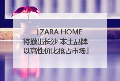 ZARA HOME将撤出长沙 本土品牌以高性价比抢占市场